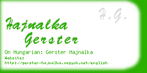 hajnalka gerster business card